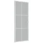 Puerta interior de vidrio y aluminio blanco mate 83x201,5 cm de vidaXL, Puertas para el hogar - Ref: Foro24-350581, Precio: 2...