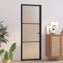 Puerta interior de vidrio y aluminio negro mate 76x201,5 cm de vidaXL, Puertas para el hogar - Ref: Foro24-350552, Precio: 28...