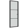 Innentür aus mattschwarzem Glas und Aluminium, 76 x 201,5 cm von vidaXL, Türen für zu Hause - Ref: Foro24-350552, Preis: 256,...