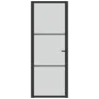 Innentür aus mattschwarzem Glas und Aluminium, 76 x 201,5 cm von vidaXL, Türen für zu Hause - Ref: Foro24-350552, Preis: 256,...