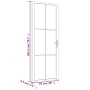 Puerta interior vidrio EGS y aluminio blanco 76x201,5 cm de vidaXL, Puertas para el hogar - Ref: Foro24-350572, Precio: 198,3...