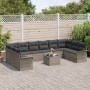 Conjunto de sofá de jardín 11 pcs Negro ratán sintético en Sofás de exterior | Comprar online en Foru.es