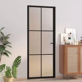 Innentür aus mattschwarzem Glas und Aluminium 83x201,5 cm von vidaXL, Türen für zu Hause - Ref: Foro24-350557, Preis: 243,89 ...