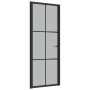 Puerta interior de vidrio y aluminio negro mate 83x201,5 cm de vidaXL, Puertas para el hogar - Ref: Foro24-350557, Precio: 24...