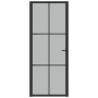 Puerta interior de vidrio y aluminio negro mate 83x201,5 cm de vidaXL, Puertas para el hogar - Ref: Foro24-350557, Precio: 24...