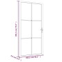 Puerta interior vidrio EGS y aluminio negro 102,5x201,5 cm de vidaXL, Puertas para el hogar - Ref: Foro24-350567, Precio: 270...