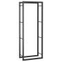 Leñero de acero negro mate 50x28x132 cm de vidaXL, Bolsas y soportes de leña - Ref: Foro24-350306, Precio: 38,67 €, Descuento: %