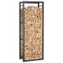 Leñero de acero negro mate 50x28x132 cm de vidaXL, Bolsas y soportes de leña - Ref: Foro24-350306, Precio: 38,67 €, Descuento: %