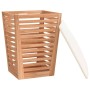 Taburete de baño madera maciza de nogal 40,5x40,5x56 cm de vidaXL, Cestas para ropa - Ref: Foro24-350352, Precio: 76,06 €, De...
