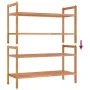Zapateros madera maciza nogal 2 unidades 69x27x41 cm de vidaXL, Zapateros y organizadores de calzado - Ref: Foro24-350362, Pr...