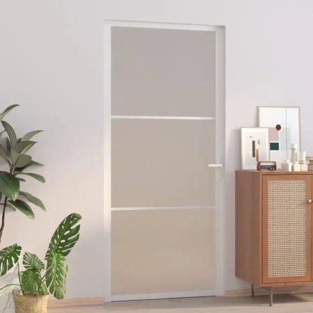 Innentür aus mattweißem Glas und Aluminium, 93 x 201,5 cm von vidaXL, Türen für zu Hause - Ref: Foro24-350578, Preis: 225,10 ...