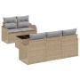 Conjunto de sofá de jardín con cojín Manual 6 pcs Beige y gris en Sofás de exterior | Comprar online en Foru.es