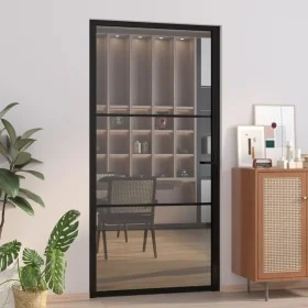 Innentür EGS-Glas und schwarzes Aluminium 102,5x201,5 cm von vidaXL, Türen für zu Hause - Ref: Foro24-350563, Preis: 232,26 €...