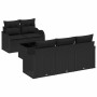 Conjunto de sofá de jardín con cojín Manual 6 pcs Negro en Sofás de exterior | Comprar online en Foru.es