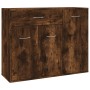Aparador madera contrachapada color roble ahumado 88x30x70 cm de vidaXL, Aparadores - Ref: Foro24-815366, Precio: 75,40 €, De...