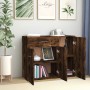 Aparador madera contrachapada color roble ahumado 88x30x70 cm de vidaXL, Aparadores - Ref: Foro24-815366, Precio: 75,40 €, De...