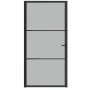 Innentür aus mattschwarzem Glas und Aluminium 102,5x201,5 cm von vidaXL, Türen für zu Hause - Ref: Foro24-350555, Preis: 190,...