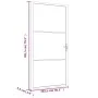 Innentür aus mattschwarzem Glas und Aluminium 102,5x201,5 cm von vidaXL, Türen für zu Hause - Ref: Foro24-350555, Preis: 190,...