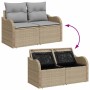 Conjunto de sofá de jardín con cojín Manual 7 pcs Beige y gris en Sofás de exterior | Comprar online en Foru.es