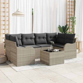 Conjunto de sofá de jardín 7 pcs Gris Claro y Gris Oscuro en Sofás de exterior | Comprar online en Foru.es