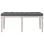 Banco de tela gris oscuro 110x40x49 cm de vidaXL, Bancos - Ref: Foro24-344451, Precio: 75,33 €, Descuento: %