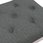 Banco de tela gris oscuro 110x40x49 cm de vidaXL, Bancos - Ref: Foro24-344451, Precio: 75,98 €, Descuento: %