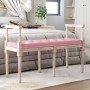 Banco de terciopelo rosa 110x40x70 cm de vidaXL, Bancos - Ref: Foro24-344427, Precio: 126,74 €, Descuento: %