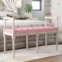 Banco de terciopelo rosa 110x40x70 cm de vidaXL, Bancos - Ref: Foro24-344427, Precio: 125,17 €, Descuento: %