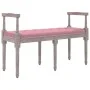 Banco de terciopelo rosa 110x40x70 cm de vidaXL, Bancos - Ref: Foro24-344427, Precio: 125,17 €, Descuento: %