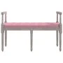 Banco de terciopelo rosa 110x40x70 cm de vidaXL, Bancos - Ref: Foro24-344427, Precio: 125,17 €, Descuento: %