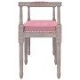 Banco de terciopelo rosa 110x40x70 cm de vidaXL, Bancos - Ref: Foro24-344427, Precio: 126,74 €, Descuento: %