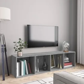 Estantería/mueble de TV madera gris Sonoma 143x30x36 cm de vidaXL, Estantes y estanterías - Ref: Foro24-815271, Precio: 65,81...
