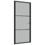Puerta interior de vidrio y aluminio negro mate 93x201,5 cm de vidaXL, Puertas para el hogar - Ref: Foro24-350554, Precio: 25...