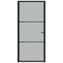 Puerta interior de vidrio y aluminio negro mate 93x201,5 cm de vidaXL, Puertas para el hogar - Ref: Foro24-350554, Precio: 25...