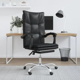 Black synthetic leather reclining office chair by vidaXL, Office chairs - Ref: Foro24-349753, Price: 107,35 €, Discount: %