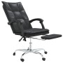 Silla de oficina reclinable cuero sintético negro de vidaXL, Sillas de oficina - Ref: Foro24-349753, Precio: 108,83 €, Descue...