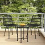 Sillas de jardín 2 unidades ratán sintético negro 48x62x84 cm de vidaXL, Sillas de jardín - Ref: Foro24-319429, Precio: 137,6...