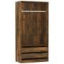 Armario madera contrachapada color roble ahumado 100x50x200 cm de vidaXL, Armarios roperos - Ref: Foro24-815345, Precio: 198,...