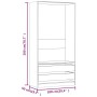 Armario madera contrachapada color roble ahumado 100x50x200 cm de vidaXL, Armarios roperos - Ref: Foro24-815345, Precio: 198,...