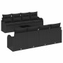 Conjunto de sofá de jardín con cojín con almohada 9 pcs Negro en Sofás de exterior | Comprar online en Foru.es
