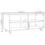 Mueble de TV con ruedas madera contrachapada gris 90x35x35 cm de vidaXL, Muebles TV - Ref: Foro24-815259, Precio: 57,62 €, De...