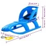 Trineo con asiento polipropileno azul 102,5x40x23 cm de vidaXL, Trineos - Ref: Foro24-93721, Precio: 66,02 €, Descuento: %
