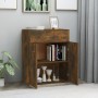 Aparador madera contrachapada color roble ahumado 60x30x75 cm de vidaXL, Aparadores - Ref: Foro24-815375, Precio: 53,40 €, De...