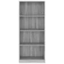 Estantería de 4 niveles contrachapada gris Sonoma 60x24x142 cm de vidaXL, Librerías y estanterías - Ref: Foro24-815430, Preci...