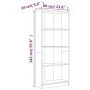 Estantería de 4 niveles contrachapada gris Sonoma 60x24x142 cm de vidaXL, Librerías y estanterías - Ref: Foro24-815430, Preci...