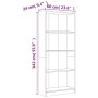 Estantería de 4 niveles contrachapada gris Sonoma 60x24x142 cm de vidaXL, Librerías y estanterías - Ref: Foro24-815430, Preci...