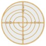 Mesa de comedor de vidrio templado y acero 50 cm de vidaXL, Mesas de jardín - Ref: Foro24-319432, Precio: 42,99 €, Descuento: %