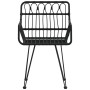 Sillas de jardín reposabrazos 2 uds ratán PE negro 56x64x80 cm de vidaXL, Sillas de jardín - Ref: Foro24-319427, Precio: 107,...
