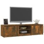 Mueble para TV madera contrachapada roble ahumado 140x40x35,5cm de vidaXL, Muebles TV - Ref: Foro24-815357, Precio: 79,34 €, ...