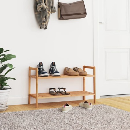 Zapatero de madera maciza nogal 69x27x41 cm de vidaXL, Zapateros y organizadores de calzado - Ref: Foro24-350361, Precio: 34,...